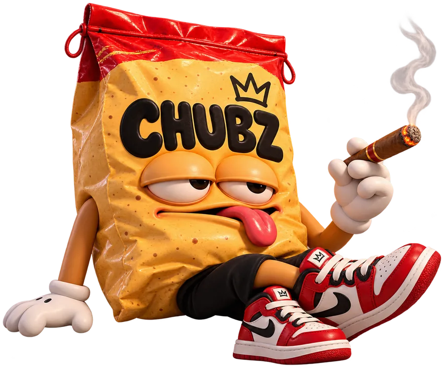 CHUBZ lying back with a cigar